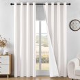 thumbnail image 1 of Cortinas opacas Joydeco de lino para dormitorio, 244 cm, con ojal, 1 of 8