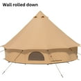 thumbnail image 3 of White Duck Outdoors Regatta Canvas Bell Tent, 360 Mesh, Sandstone Beige, 13', Water Repellent Glamping Yurt, Max Occupancy 6 People, 3 of 8