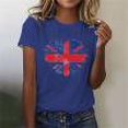 thumbnail image 1 of RT5YKing Mode Femmes Manches Courtes Imprimé Jour de l'Indépendance Col Rond Hauts T-Shirt d'Été Blouse Chemises, 1 of 4