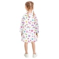 thumbnail image 3 of Girls' long-sleeved dress Cute Cartoon Elements Girls' A-line dress with ribbed cuffs Soft and comfortable, 3 of 6