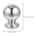 thumbnail image 2 of Minkissy Fence Decor Accessory Fence Finial Silver Round Decoration 1Pack, 2 of 8
