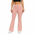 thumbnail image 5 of Lumtrix Flare Leggings Women with Pockets Butt Lifting High Waist Yoga Pants 2026 Fall Winter Leggings Dress Trousers Pink S, 5 of 9