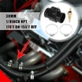 thumbnail image 3 of Unique Bargains 1 Set Car Engine Coolant Temperature Sensor Switch Radiator Hose Fitting Adapter Aluminum Alloy 38mm 170'F On-155'F Off, 3 of 7