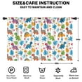 thumbnail image 2 of Blackout Kids Curtains,Colorful Dinosaurs Leaf White Pattern Childrens Insulated Curtains Set Of 2,Bedroom Essentials,Toddler Room Decor 42"x54", 2 of 5