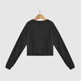 thumbnail image 6 of Women'S Oversized Fall Sweaters Casual Long Sleeve Crewneck Chunky Cable Knit Pullover Tops Winter Clothes Black M, 6 of 8