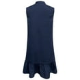 thumbnail image 5 of Zunfoe Summer Sundress for Women Ruffles Midi Vacation Dress Sleeeless Casual Beach Dress New Arrivals- Navy, 5 of 8