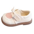 thumbnail image 1 of Niño Pequeño Zapatos Negros Zapatos de Niños de Estilo Inglés en Forma de Corazón Bowknot Zapatos de Cuero Negro, 1 of 9
