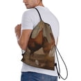 thumbnail image 3 of Easygdp Oil Painting Chicken And Duck Drawstring Backpack, Beach Sackpack, Travel Sackpack Lightweight for Sports, Gym, Travel, Swimming - Medium, 3 of 9