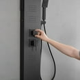 thumbnail image 3 of 4-Jet Rainfall Shower Panel System with Rainfall Waterfall Shower Head and Shower Wand With LED Light in Stainless Steel, 3 of 15