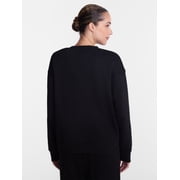Athletic Works Womens Fleece Sweatshirt with Long Sleeves, Sizes XS-L