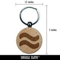 thumbnail image 2 of Approximately Equal To About Math Symbol Round Keychain Charm Tag - Engraved Wood, 2 of 6