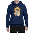 thumbnail image 2 of Wild Bobby, Betty Boop Good Vibes Only Betty Boop Unisex Hoodie Sweatshirt, Navy, 3X-Large, 2 of 5