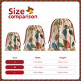 thumbnail image 2 of Super Soft Fabric Gift Bag Contraction Free Bag Mouth Pull Rope Design Red Ribbon Mouth For The Festival Abstract Leaves (4) Small, 2 of 8