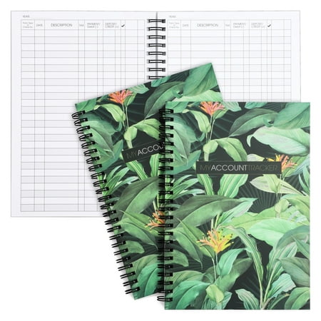 2 Pack Spending Account Tracker Notebooks, Expense Ledger Books for Small Business Bookkeeping, Money Tracker Notebook, Company Supplies for Finances (100 Pages)