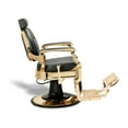 thumbnail image 2 of McKINLEY Vintage Barber Chair, Reclining Heavy Duty Barber Chair, Black Seat Gold Frame, 2 of 7