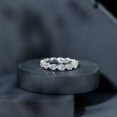 thumbnail image 5 of Rosec Jewels Lab Created Diamond Wedding Ring - Pear Eternity Band - EF-VS Quality Certified, 925 Sterling Silver, US 4.00, 5 of 9