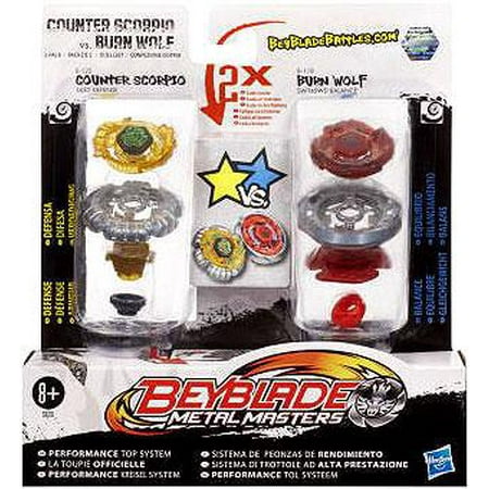 Beyblade Metal Masters Counter Scorpio vs. Burn Wolf 2-Pack B-118