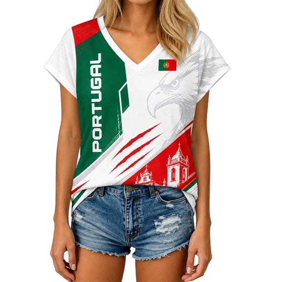 Soccer Cup 2026 T Shirts for Women World Soccer Fans Short Sleeve V Neck Graphic Print Sport Tee