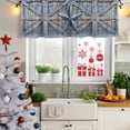 thumbnail image 6 of 2 Pack Valances for Windows, Texas Star Vintage Window Valances for Living Room/Bedroom/Bathroom, Navy Blue Berry Wooden Retro Light Filtering Kitchen Curtain Valance Window Treatment 60"W x18" L, 6 of 9