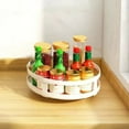 thumbnail image 4 of 360 Degree Rotating Spice Shelf Metal Countertop Organizer Durable Multi-Tier Storage for Kitchen Dining Table Fruit Vegetable Supplies, 4 of 5