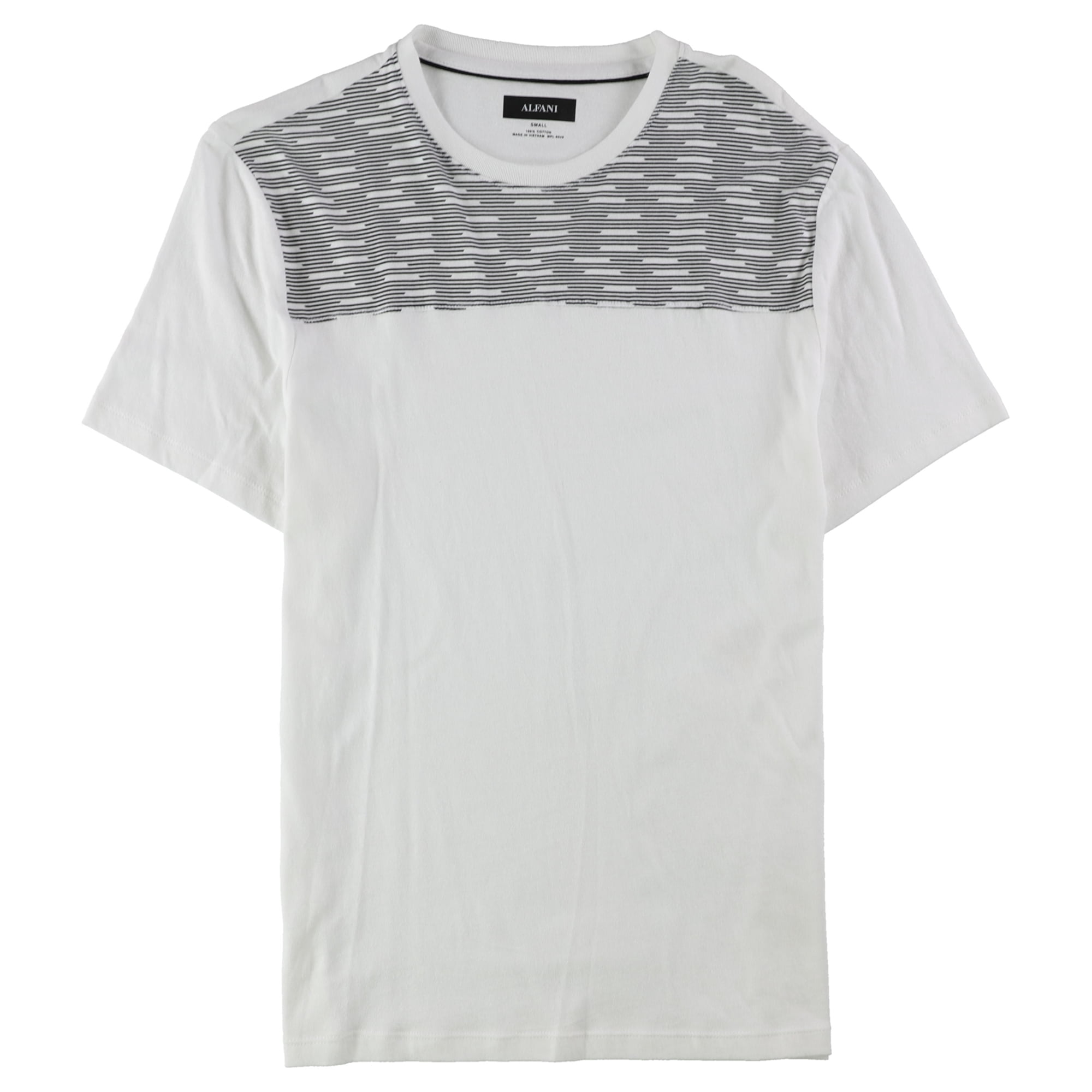 Alfani - Alfani Mens Blocked Basic T-Shirt, White, Large - Walmart.com - Walmart.com