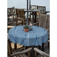 thumbnail image 2 of Outdoor Tablecloths with Umbrella Hole & Zipper, Navy Blue Ombre Round Tablecloth 54 Inch, Farmhouse Stripes Modern Abstract Art Waterproof Table Cloth, Patio/Pool/Picnic Table Covers, 2 of 8