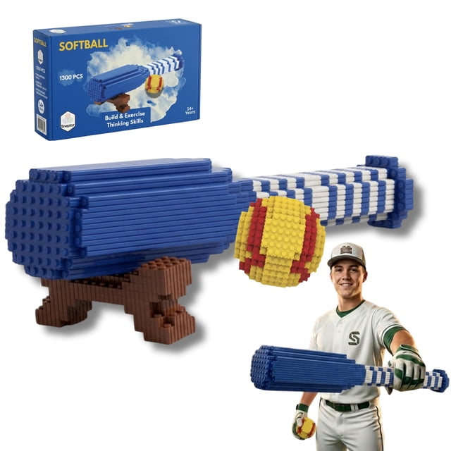 Set de bloques de construcción Snaptor Softball de 1300 piezas, para mayores de 14 años