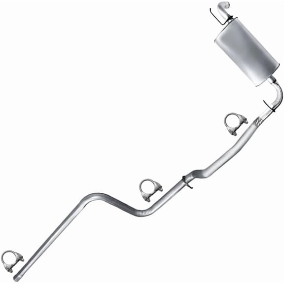 Northeastern Exhaust Intermediate Pipe & Muffler Fits 2000-2005 Dodge Neon & 2000-2001 Plymouth Neon 2.0L Sedan - Direct Fit | Stainless Steel | Includes Clamps
