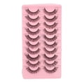 thumbnail image 1 of Juego de 10 pares de pestañas postizas DD Curl, suaves y esponjosas, reutilizables, 3D, multicapa, para maquillaje y cosplay, tipo 3, 1 of 14