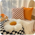 thumbnail image 6 of Cute Sun Flower Plush Pillow, Soft Seat Cushion Chair Pad for Bedroom, Living Room, Office Chair, Sofa, White, 6 of 8