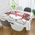 thumbnail image 4 of Coolnut Valentine's Day Cute Gnome Rectangle Tablecloth,Valentine's Day Mother's Day Kitchen Decoration Dinner Rectangular Table Cover for Party Holiday Hotel BBQ-Machine Washable 60x90In, 4 of 7