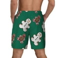 thumbnail image 4 of Haiem Gingerbread Snowman Cookies Mens Swim Trunks with Compression Liner 2 in 1 Swimming Shorts Stretch Swimwear Quick Dry,Board Shorts-X-Large, 4 of 9