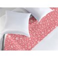 thumbnail image 2 of Polka Dot Bed Runner, Repetitive Zebra Skin Pattern of Circular Style Forms Geometric Circles Art, Decorative Accent Bedding Scarf for Hotels Homes & Guest Rooms, King, Coral and White, by Ambesonne, 2 of 3