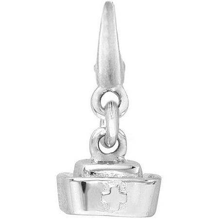 Women's Sterling Silver Nurse's Cap Clip-On Charm