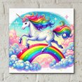 thumbnail image 4 of Epic Art 'Unicorn Over Rainbow' by Rey Klimt Acrylic Glass Wall Art, 12" x 12", 4 of 8