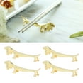thumbnail image 4 of Chopstick Rest Gold Chopstick Rest 4Pcs Chopstick Rest Smoother Surfaces Reusable Cute Animal Design Gold Chopstick Rest For Home Restaurant Party, 4 of 8