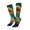 3 Black, variant on Women Crew Soft Moisture-wicking Socks Sunflower Castle Starry Sky Pattern Design Cotton Socks, One Size fit All