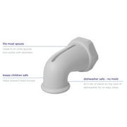 Ubbi Baby and Toddler Bathtub Spout Cover, Bath Time Faucet Safety Guard, Gray, Silicone, Count per pack 1, Adjustable Mount Type