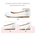 thumbnail image 4 of Bocca Girl's White/Satin Ballet Flat Ankle Strap Ballerina Flat Shoes Size 5, 4 of 7