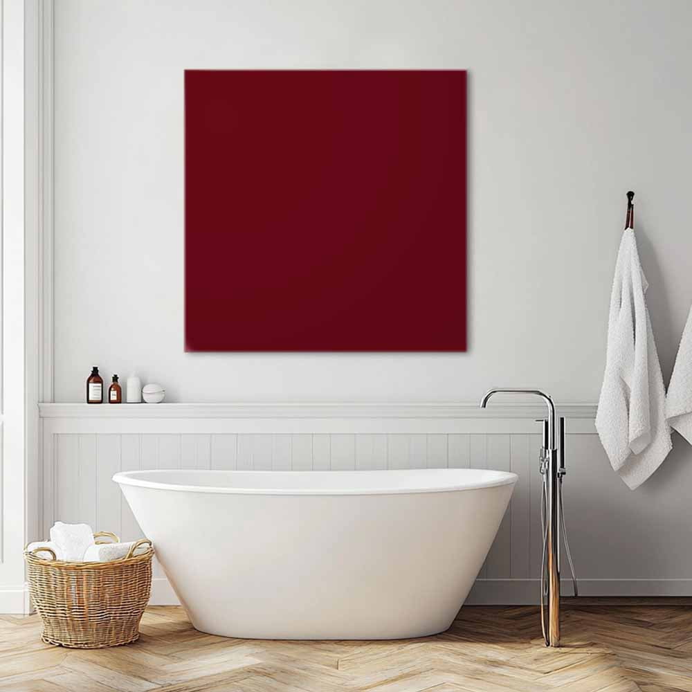 Solid Color Canvas Wall Art, Wine Red Framed Wall Decor Modern Artwork Prints Painting for Living Room, Bedroom, Kitchen & Cafe Decor 12x12 Inch