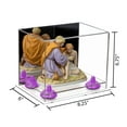 thumbnail image 2 of Versatile Deluxe Acrylic Display Case - Small Rectangle Box with Mirror, Purple Risers and Clear Base 8.25" x 6" x 6.75" (A003-PR), 2 of 2
