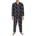 thumbnail image 3 of Balery Whales In Space Pattern Pajama Sets for Men Long Sleeve 2 Piece Sleepwear Loungewear Sets Soft PJ's with Pockets Long Sleeve Comfy Pj Sets-XX-Large, 3 of 7