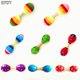 thumbnail image 1 of Double Head Colorful Wooden Maracas Baby Child Musical Instrument Rattle Shaker For Party Toy heqiyong toy, 1 of 2