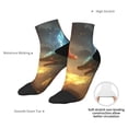 thumbnail image 6 of Fuzoiu Red And Blue Fire Dragon B Print Adult Socks, Crew Moisture-wicking Socks, Unisex Cushion Crew Socks,Casual Sports Ankle Socks, 6 of 7