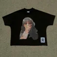 thumbnail image 3 of Nueva camiseta de manga corta de marca de moda de calle europea y americana para mujer, estilo gótico, punk, harajuku, versátil y de gran tamaño, 3 of 3