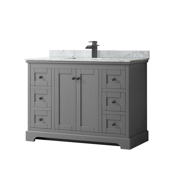 Wyndham Collection Wcv232348scmunsmxx Avery 48" Free Standing Single Basin Vanity Set -