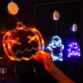thumbnail image 4 of Halloween Decorations 3 Pack Orange Pumpkin  White Ghost  Purple Bat Halloween Window Lights with Suction Cup  Battery Operated Halloween Lights Upgrade Slow Fade Mode and Timer Function, 4 of 6