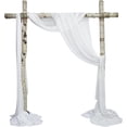 thumbnail image 1 of GFDYREE Wedding Arch Draping Fabric, 2 Pcs White Chiffon Drapes Wedding Drapery for Indoor and Outdoor Backyard Reception Backdrop Ceiling Curtains Decorations, 1 of 7