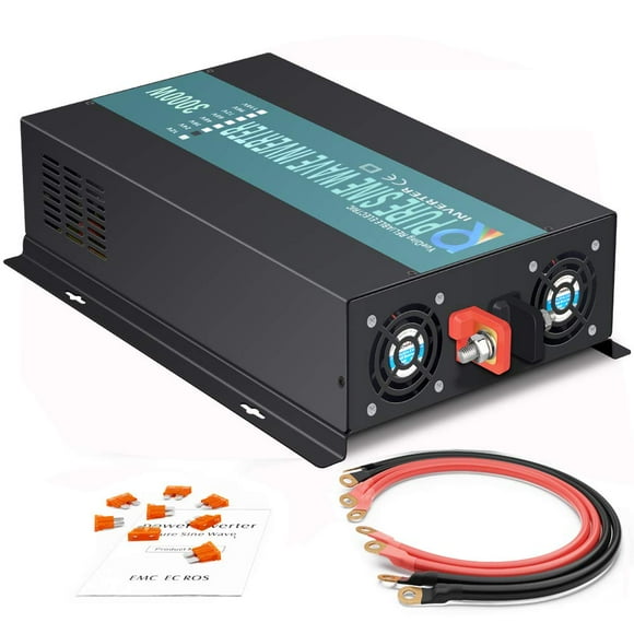 WZRELB 3000W 12V Pure Sine Wave Solar Power Inverter DC AC Converter (RBP300012W),Black