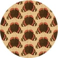 thumbnail image 1 of Ahgly Company Machine Washable Indoor Round Transitional Yellow Orange Area Rugs, 3' Round, 1 of 7